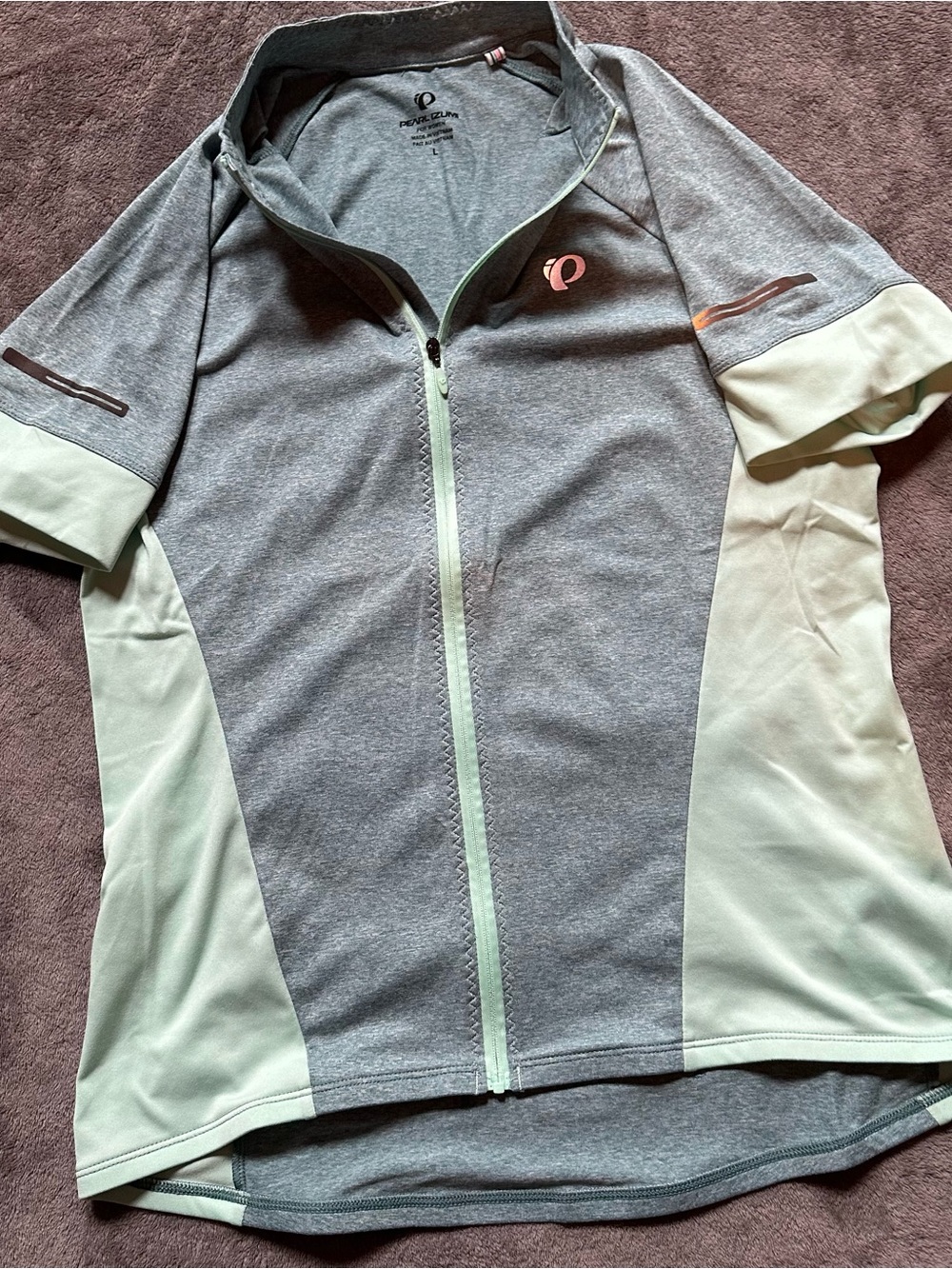 Pearl Izumi Kids Short Sleeve Cycling Jersey - Gray & Mint